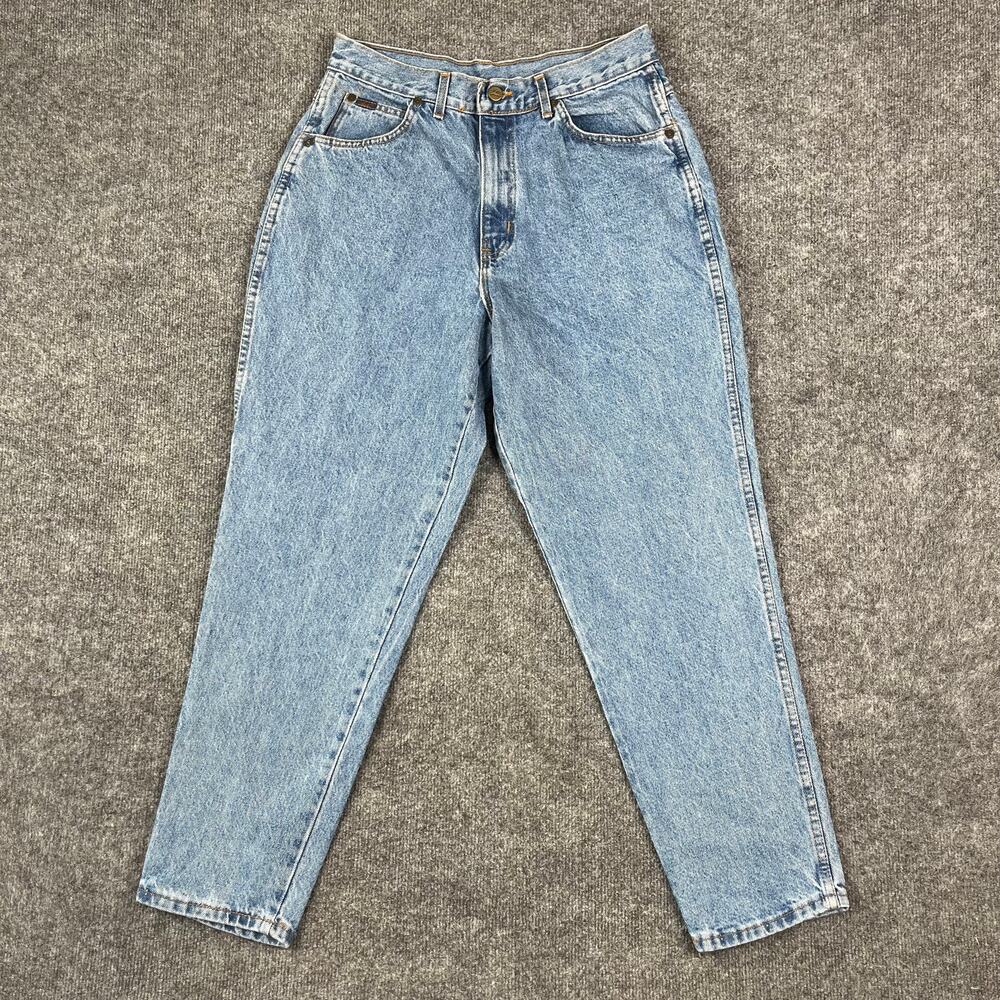 Chic Jeans Womens Size 16 Petite Blue High Rise Tapered Mom Denim Vintage